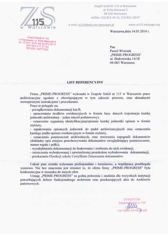 Archiwizacja dokumentów kat B